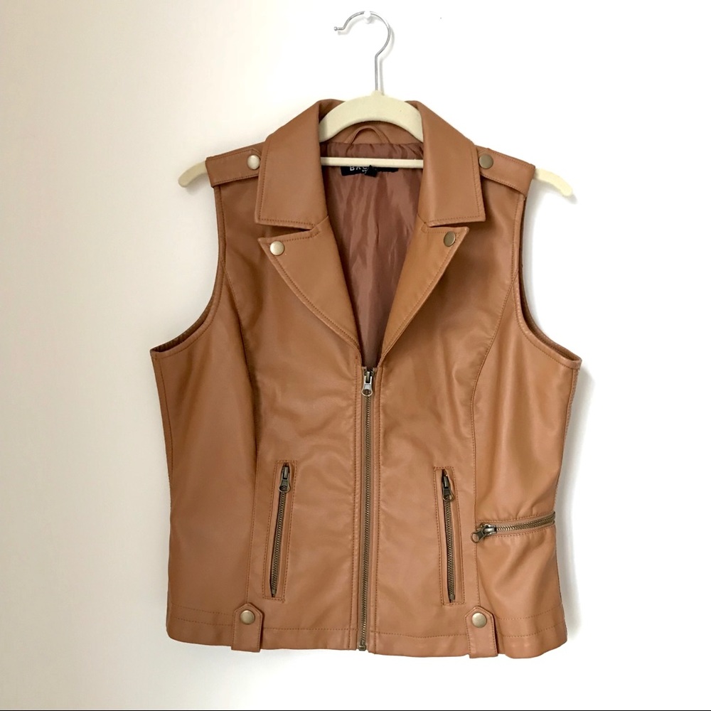 Baccini Faux Leather Vest
